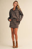 CHECK PRINTED OVERSIZED LONGSLEEVE SHIRTS AND MINI : Brown