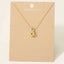 Gold Dipped Two Tone Ring Link Pendant Necklace: TT