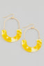 Acetate U Shape Drop Earrings