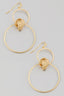 Intricate Linked Thin Hoop Dangle Earrings