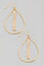 Metallic Tear Chain Dangle Earrings