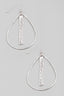 Metallic Tear Chain Dangle Earrings