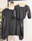 Evangeline Satin Sleeve Top & Leotard - Black