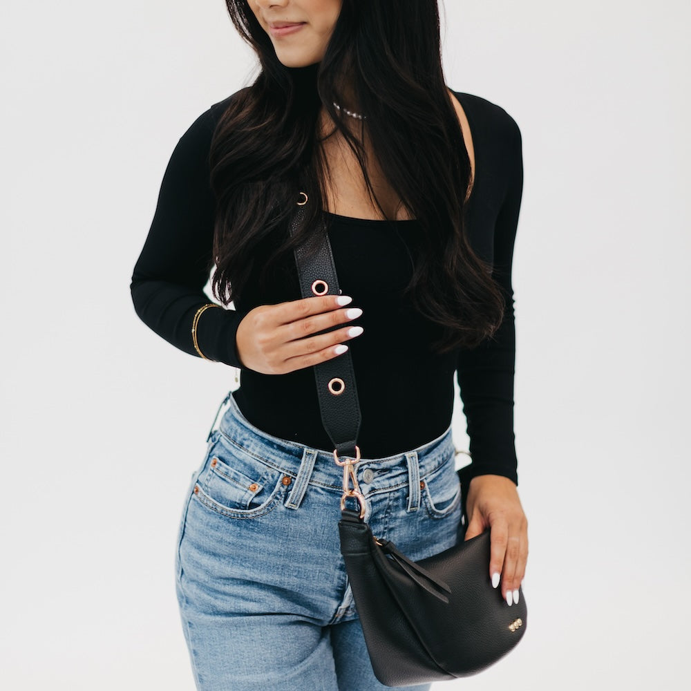 Evelynn Eyelet Vegan Leather Strap