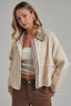 VINTAGE OXFORD CANVAS TWILL JACKET: TAUPE/BROWN