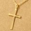 Gold Dipped Dainty Cross Pendant Necklace: G