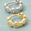 Gold Dipped Mini Cz Studded Hoop Earrings: G