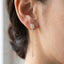 Oval Cz Bezel Stud With Long Chain Tassel Drop Earrings: G