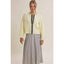 Cottage Garden Wool Blend Floral Placket Sweater Cardigan: OATMEAL
