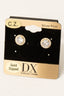 Gold Dipped Cz Halo Set Stud Earrings: G
