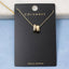 Gold Dipped Cz Double Hoop Pendants Necklace: GOLD