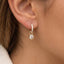 Pave Huggie Round Bezel Cz Drop Earrings: GOLD