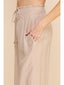 Bamboo Texture Flowy Pants: Latte