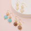 Faceted Gemstone Dangle Drop Earrings: MI