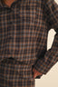 CHECK PRINTED OVERSIZED LONGSLEEVE SHIRTS AND MINI : Brown