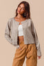 Leopard Print Button Up Cardigan - Vintage Oatmeal