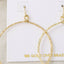 18K Gold Dipped Circle Dangle Hoop Earrings: GD