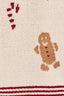 Gingerbread Graphic Knit Wide Leg Lounge Pants: CREAM-RED