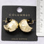 Gold Dipped Hammered Dome Huggie Hoop Earrings: GOLD