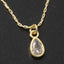 Dainty Teardrop Bezel Cz Pendant Necklace: GOLD