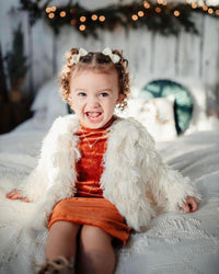 Fatima Faux Shag Layered Jacket - Ivory