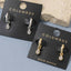 Bezel Hoop Pear Cz Drop Earrings: GOLD