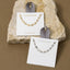 18K Gold Dipped Oval Disc Station Necklace: RH