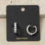 Mixed Cz Round And Baguette Huggie Earring Set: S
