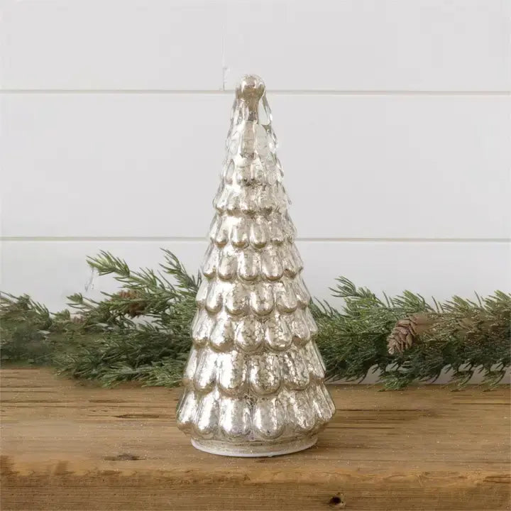 Lighted Mercury Glass Tree