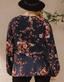 Floral Print Balloon Sleeves Blouse