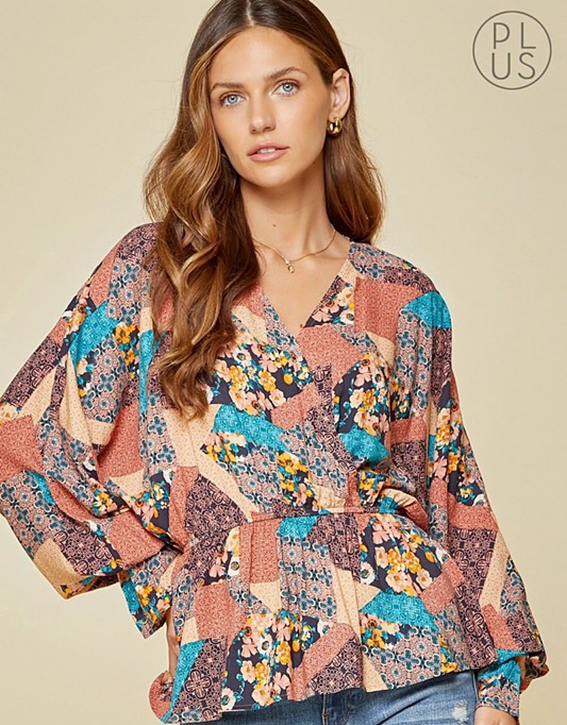 Multi Pattern Blouse