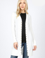 Full Sleeve Long Snap Cardigan - Ivory