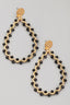Beaded Twist Teardrop Earrings