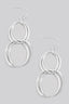 Layered Hoop Chain Dangle Earrings