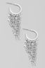 Metallic Chain Fringe Hoop Earrings