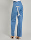 High Waist Straight Leg Bow Detail Denim