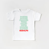 Rudolf Reindeer list Toddler and Youth Christmas shirt