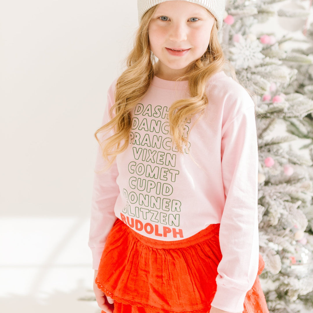 Rudolf Reindeer list Toddler and Youth Christmas shirt