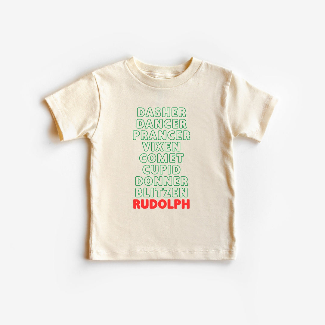Rudolf Reindeer list Toddler and Youth Christmas shirt