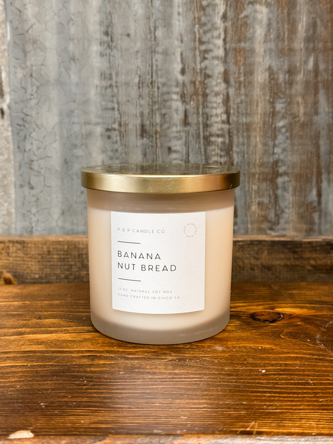 Banana Nut Bread Frosted Candle