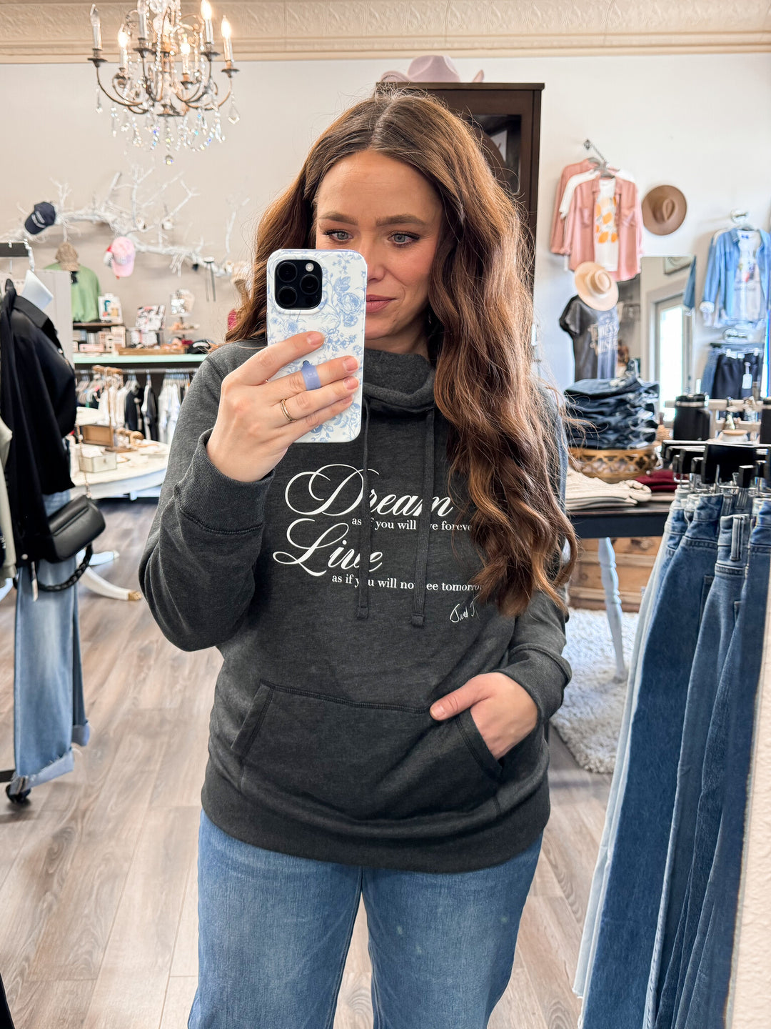 Dream JJ Sweater Fleece Hoodie - Heathered Black