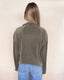 Pleated Shirt With Wavy Edge - Olive