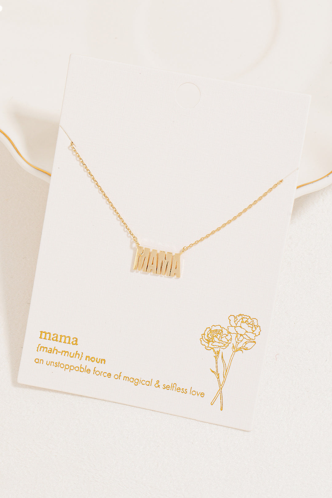 Mama Pendant Chain Necklace