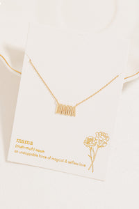 Mama Pendant Chain Necklace