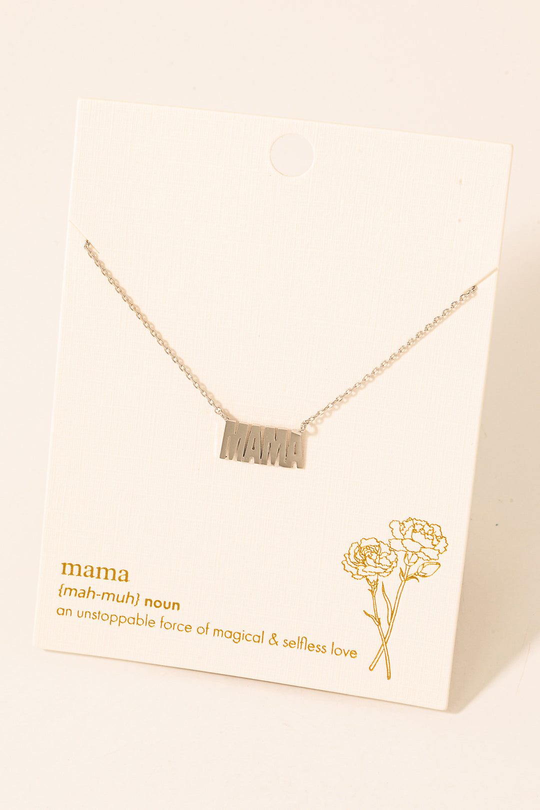 Mama Pendant Chain Necklace