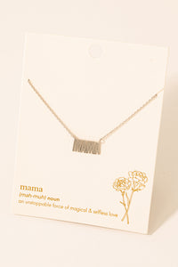 Mama Pendant Chain Necklace