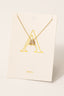 Pave Letter Pendant Chain Necklace