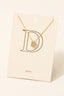 Pave Letter Pendant Chain Necklace