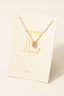 Pave Letter Pendant Chain Necklace
