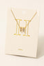 Pave Letter Pendant Chain Necklace
